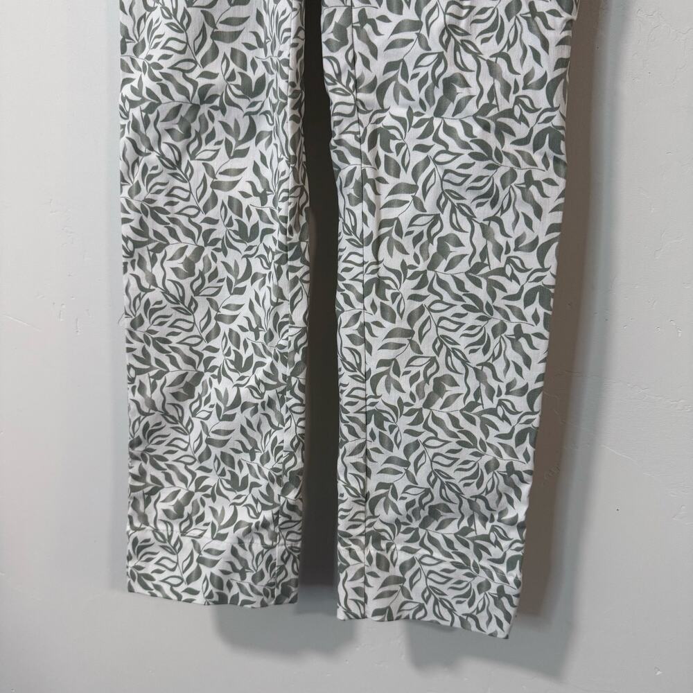 Daily Sports Women's Print Magic Pants Golf 7/8 Stretch Green White Leaf 2 NEW - Picture 3 of 11